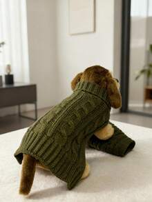 1 buc pulover Dachshund, pulover lung pentru câini, îmbrăcăminte pentru animale de companie, pulover pentru animale de companie în stil britanic, pulover extins pentru animale de companie, design minimalist, stil pentru cupluri/cel mai bun prieten, potrivit pentru pudel, Basset Hound, Dachshund, Beagle, Corgi, câini lungi, pisici, lungime extinsă, stil de Crăciun, Crăciun