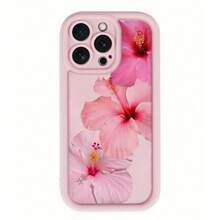 Phone Case: Hibiscus Flower Print TPU Shockproof Full-Body Protective Case Suitable For Apple  6/7/8/X/Xs/Xr/Xs Max/11/12/13/14/15/16 Pro Max - Perfect Gift For Couples, Women, Daughters, And Teen Girls On Birthdays Or Christmas,Suitable For 17 Air - Hồng - Xem 6