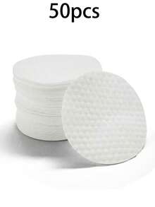 100pcs/50pcs Multi-Functional Disposable Makeup Pads, Thick Cotton Pearl Texture Makeup Remover Pads, Disposable Round Facial Cleansing Wipes - Multicolor - View 7