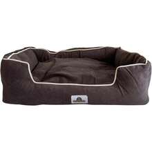 Cama Alta Cuadrada para Perros Chica Chico– Cama Suave y Acolchada con Bordes Elevados y Material de Poliéster y Algodón (Café) - Cafetería - Ver 13