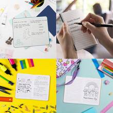 24 Paquetes de Pequeños Cuadernos de Bolsillo, Tamaño A6, Cuaderno de Notas de La Revista Memo,3.5 X 5.5 Alineados de Colores,30 Hojas /60 Páginas, Para Estudiantes, Viajeros(12 colores) (En blanco) - 1 - Ver 6