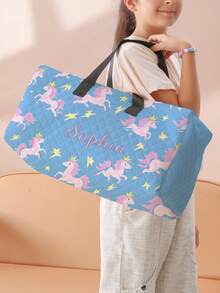 1 Stück personalisierter Namens-Muster Reisekoffer, kann nach Ihrem individuellen Design angepasst werden, geeignet für Kinder und Jugendliche, Mädchen- oder Jungen-Namen für Reise-Gepäck drucken, unverzichtbares Reiseutensil