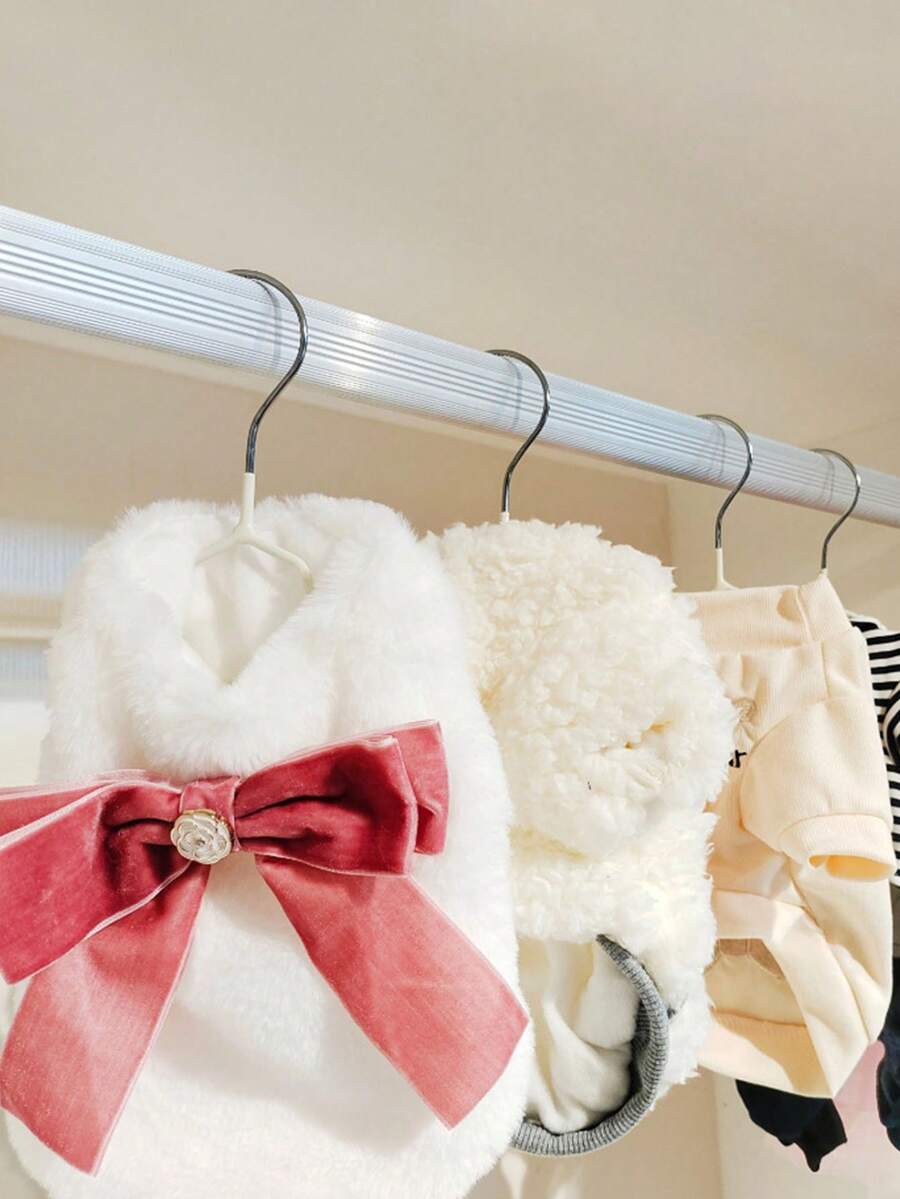 5pcs Pet Clothes Hangers, Space-Saving Metal Pet Garment Hangers, Durable And Easy To Use, Suitable For Small To Medium Pets - Multicolor - View 1