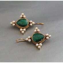 New Hot-Selling Women's Earrings, A Pair Of Popular Retro Fashion Creative Women's Earrings - 綠色 - 查看 7