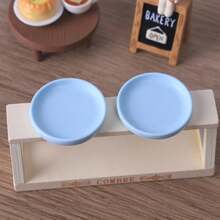 10个迷你餐盘，DIY逼真食物玩具，娃娃屋装饰托盘，冰箱贴，手工树脂首饰配件，迷你场景装饰，迷你餐盘，娃娃屋厨房用品 - 彩色 - 查看 10