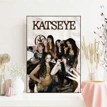 1 Pc KATSEYE Poster, K-Pop 2025 Wall Art, K-Pop Aesthetic Print, Black & White Music Poster, Dance Group Decor, Wall Decor, Modern Minimalist Style Posters, Living Room And Room Decoration, Bathroom Decoration, Ideal Gift, No Frame - Multicolor - View 13