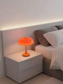 1 件橙色/白色蘑菇灯，可充电三色可调光复古蘑菇台灯，甜甜圈形状复古家居装饰卧室美学灯 - 蘑菇檯燈 - 查看 8