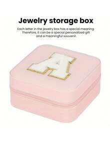 Travel Jewelry Organizer, Initial Jewelry Box, Customizable Letters, Multifunctional Jewelry Organizer, Jewelry Organization And Storage, Compact Jewelry Box, Makeup Organizer, Nail Polish Organizer, Travel Essentials, Cruise Essentials - Multicolor - View 16