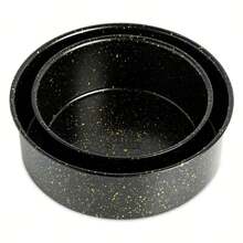 2-Piece Non-Stick Round Cake Pan Set, 8" & 9" Black - Even Heating For Home Baking - 1 - 查看 7