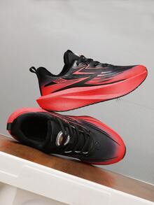 Jifffly 2026春季女士专业公路跑鞋，秋季男士防滑软底跳绳护膝马拉松减震跑鞋 - 黑紅色 - 查看 2