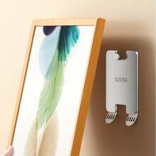 1/3/6/9pcs Stainless Steel Seamless No-Drill Hanging Hooks, Multi-Purpose Picture Hangers, Photo Frame Fixation No-Drill Hooks/Wall Hangers/Hooks - Multicolor - View 5