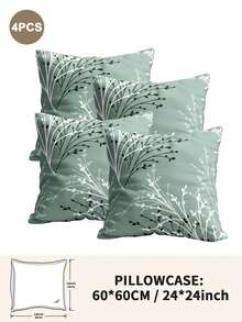 1pc/2pcs/4pcs Polyester Floral Pattern Pillowcase (Pillow Insert Not Included), Soft & Comfortable, Suitable For All Seasons - Multicolor - View 32