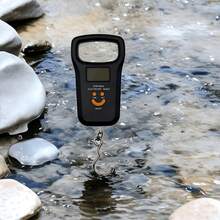 110磅/50公斤电子鱼秤，升级您的钓鱼装备，行李秤，多功能便携式秤，钓鱼配件，精准行李秤，带背光液晶显示屏 - 男士完美的钓鱼礼物！（不含电池）