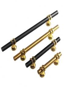 10-Pack Modern Golden Cabinet Handles With Installation Hardware, Polished Metal Drawer Pulls For Cabinets, Dressers, Furniture - Premium Metal Finish Cabinet Hardware - Multicolor - View 5