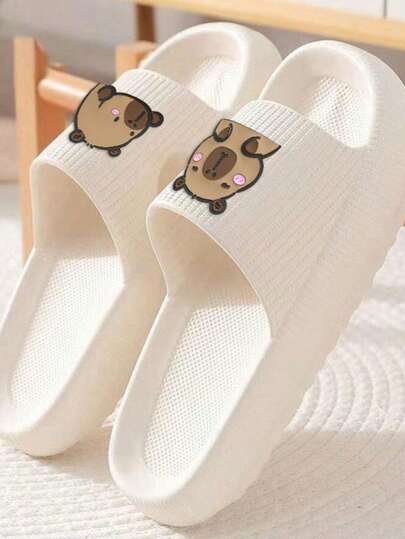 Sommar Nya Ankomst Mode Mångsidig Enfärgad Vertikal Randig Enkelt Hål Tjock Sula Mjuk Bekväma EVA Halkfria Anti-Lukt Antibakteriell Skyddande Fot Herrtofflor För Hem, Badrum, Utomhuskläder [För Breda Fötter Rekommenderas Att Köpa Plus Size För Bättre Passform]