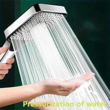 High Pressure Water-Saving, Air Injection, Multi-Function Handheld Shower Head With Large Spray Face And Waterfall Nozzle, Silicone Self-Cleaning Spray Nozzle, Wide Angle Shower, Curtain Coverage, Surrounding Water Flow, Self-Cleaning, Easy To Wipe Clean, No Hidden Dirt, Water-Oxygen Mixing