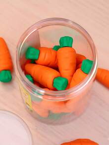 40个装复活节胡萝卜橡皮擦，迷你橡皮擦，蔬菜造型，秋季派对小礼物，创意桌面装饰，便携实用，可爱伴侣，生日/节日/派对礼物，复活节礼物 - 彩色 - 查看 6