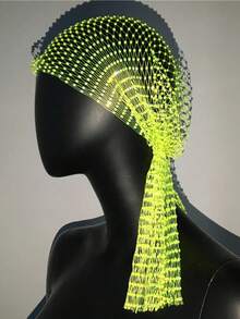 女士金色水钻渔网头巾，个性化发饰，适合日常佩戴、跳舞、婚礼、派对、活动、情人节等场合，也可作睡帽使用。 - 彩色 - 查看 36