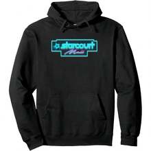 Stranger Th*Ngs Neon Starcourt Pullover Hoodie - Women Pullover Hoodie 60% Cotton 40% Polyester Casual Sports, Daily Fashion, Loose Fit, Party Outfits,Gift, Unisex Style, Black,S-3XL - Đen 1 - Xem 1