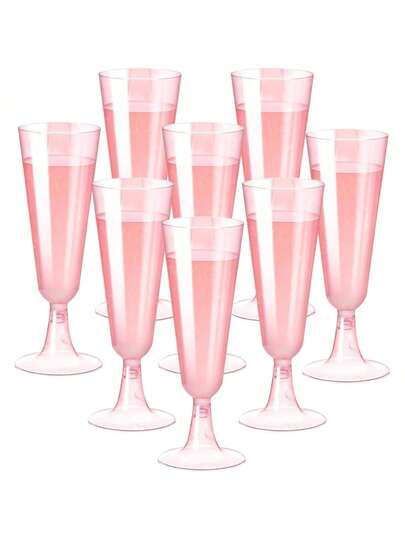 10/25 piezas Copas de champán de 150ml/5oz, vasos de champán transparentes para brindar en picnics, bodas, fiestas, eventos con cócteles y celebraciones al aire libre. Elegantes y fáciles de limpiar, ideales para Año Nuevo y Navidad. (Vaso de plástico - Decoración de pastel - Decoración de boda - Decoración de cumpleaños)