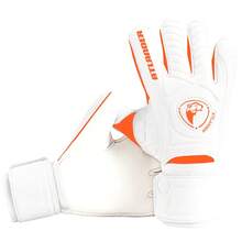 1 Pair Latex Football Goalkeeper Gloves Fingersave Kids Children Youth Thickened Football Comfortable Breathable Durable Anti-Slip Professional Finger Protection Save Guard Match Training Wrist Strap Goalkeeper Soccer Outdoor Sports Boy Girl Goalkeeper Goalie Gloves White - White - View 1