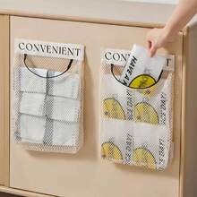 Kitchen Garbage Bag Storage Wall-Mounted Large Capacity Storage Bag For Plastic Bags, Sock Mesh Bags - Multicolor - View 2