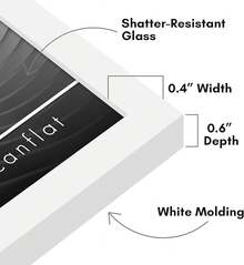 Americanflat - Marco para póster de 18 x 24 pulgadas con plexiglás pulido, colección aerodinámica, marco de fotos con borde para exhibición de pared, accesorios para colgar incluidos, color - Blanco - Ver 6