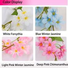 1件人造春藤（180厘米/70.87英寸，120朵花），适用于派对装饰、情人节氛围装饰、婚礼装饰，以及覆盖空调管道、缠绕水管和电线。 - 彩色 - 查看 4