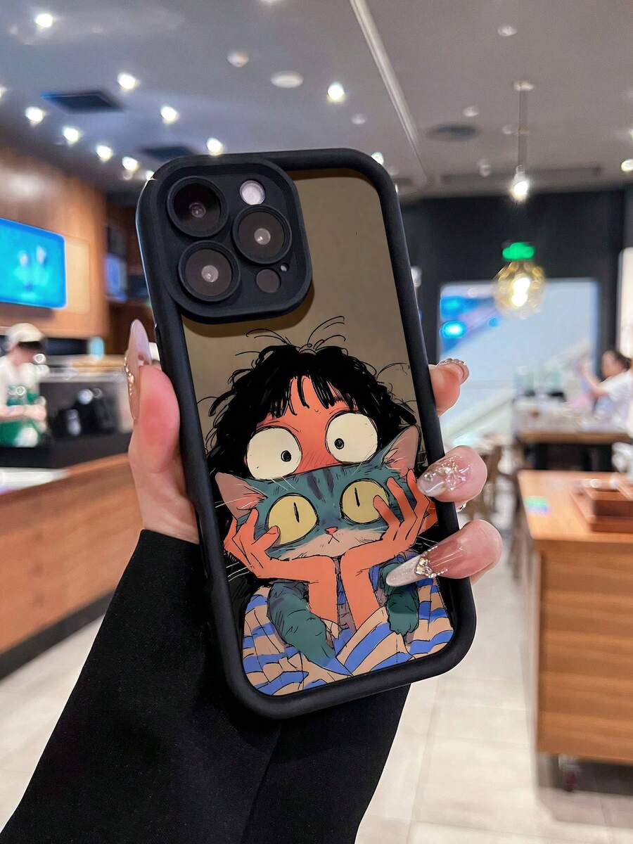 Estuche para teléfono con diseño de chica y gato, compatible con estuches para Samsung 17, 16 Pro Max, 15 Pro Max, 13 y 12. Fabricado en material TPU que proporciona protección contra golpes y caídas. Un gran regalo para familiares, amigos y amantes de los gatos. Halloween y cumpleaños. , fundas, estuche para teléfono, estuches para teléfono, estuche para , estuche para 17 Pro, estuche para 16, Navidad, estuche para 17 Pro Max, estuche para 17, estuches para , estuche para 15, estuche para 17 Pro Max, fundas para , estuche para 16 Plus, regalos de Navidad, estuche para 13, estuche para teléfono navideño, estuche para 16 Pro, estuche para 15, estuche para teléfono 13, estuche para 62, rosa, teléfono rosa Estuche, regalos, malvado, regalos para mujeres, linda funda de teléfono, regalos para hombres, funda de teléfono negra, regalos p - Negro - Ver 1