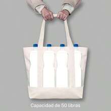 Bolsas de Mujer,Bolsa de Lona con Cremallera,con Bolsillos Exteriores,Bolsa de la Compra Reutilizable,Adecuada para el Colegio,Ir de Compras,Viajar - Un beige - Ver 5