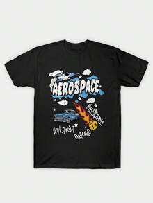 Gráfica estilo con Aerospace Gráfica Print - Negro - Ver 1
