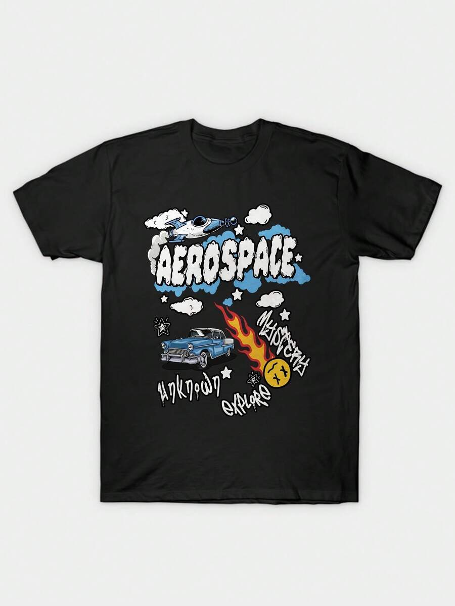 Gráfica estilo con Aerospace Gráfica Print - Negro - Ver 1