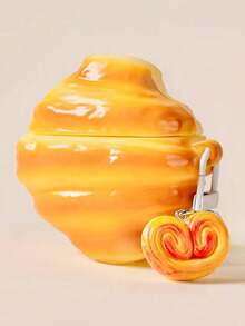 1个3D牛角面包造型蓝牙耳机保护套，兼容iPod 1/2/3/4/Pro/Pro2，女性设计