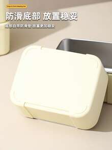 صندوق غداء من الفولاذ المقاوم للصدأ، صندوق بنتو قابل للتثبيت للعمل والمدرسة، حاوية وجبة محمولة، صندوق غداء متعدد الطبقات، حامل غداء جديد، صندوق غداء محكم الإغلاق وحافظ للحرارة - أصفر - مشاهدة 8