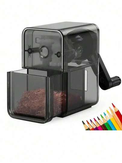 1pc Sketch Pencil Sharpener, Dual Hole Manual Rotary Pencil Sharpener, Suitable For Students And Teachers, Essential For Back To School