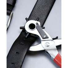 Leather Hole Punch, Leather, Fabric & Paper Hole Puncher, Multifunctional Round & Flat Hole Manual Punch Tool