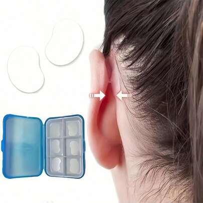 1/2/3/4/6 Pairs Ear Tapes With Ear Contour Correction Cuts, Vertical V-Shaped Face Stickers, Suitable For Daily Makeup, Parties, Weddings, Shopping, Dates, Dinners, Team Building, Festivals, Mother's Day Gifts, Graduation Gifts, Festival False Lashes, Rave Makeup, Rave Parties