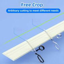 1pc 2m/78.74in Self-Adhesive Baseboard, Flexible Baseboard Trim, Peel And Stick, Suitable For Stripe Line Anti-Collision Wall - Multicolor - View 5