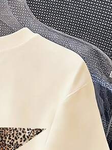 Tween Girls Casual Leopard Print & Star Graphic Short Sleeve T-Shirt, Summer - Apricot - View 6