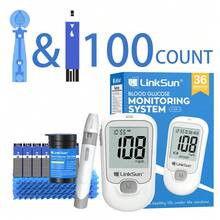 LinkSun G-425-1 Blood Glucose Monitor Kit - No Coding, 5-Second Rapid Results, 5 Adjustable Lancing Depth, Extra-Large Display, Complete Kit With Test Strips & Lancets For Diabetes Monitoring - 1機器+100試紙&針+1採血筆&收納包 - 查看 7