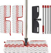 Microfiber Dust Mop Set For Floor Cleaning, Flat Mop For Wet &Amp; Dry To Clean Washable Flip Mops Pad For Ocedar Hardwood Floor 'N More 3-Action Mop, Adjustable 58" Mops Handle &Amp; 2 Reusable Refill &Amp; Base - 紅灰色 Promist Max 拖把 - 查看 8