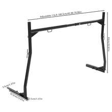 ZHFEISY Adjustable Steel Trunk Bed Pickup Truck Ladder Rack W/ End Caps 800lbs Black - default - View 5