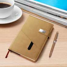 A5 Blank Journal Notebook, Refillable Hardcover Leather Sketchbook With Pocket And Magnetic Buckle, 240 Pages Thick Travel Sketchbooks For Drawing And Writing, 80gsm Unlined Journal For Men And Women - ColorD - 查看 6