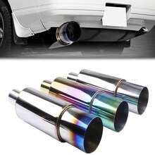 Stainless Steel Car Exhaust Pipe, High-Performance Racing Car Sound Muffler, Universal Rear Exhaust Modification - one-size - View 1