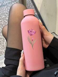 1 pieza Botella de agua aislada de boca ancha estilo americano personalizada con nombre, frasco de vacío de doble pared, portátil para exteriores de gran capacidad, durable, reutilizable, ornamental, fácil de limpiar, linda, cómoda, elegante, suave, adorable, de alta calidad, moderna, colorida, regalo ideal para él, regalo ideal para novia, papá, novio, familia, mamá - Multicolor - Ver 7