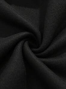 1pc Men'S Cartoon Print Hoodie - Casual Polyester Sports Sweatshirt With Hood, Slight Stretch Knit F - Black - View 6