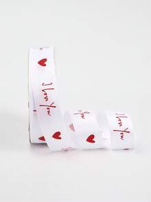 2.5cm Wide Fashionable "I LOVE YOU" Ribbon, Floral Bouquet Packaging Ribbon, DIY Gift Wrapping Ribbon - Multicolor - View 18