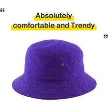 KBETHOS - Gorro Unisex de algodón Lavado para Exteriores - (3.4) cubeta Diario Púrpura - Ver 5