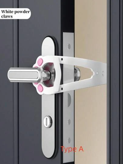 1pc Pet Door Lock - Adjustable Cat Latch, Provides An Additional Simple Anti-Dog/Cat Litter Box, Allows Door To Stay Open, 7 Sizes, No Tail Pinching Design. Suitable For Cat Flap, Cat Door Gap, Magical Tool, Puppy Bedroom, Living Room, Air-Conditioned Room Ventilation, No Drilling Required.