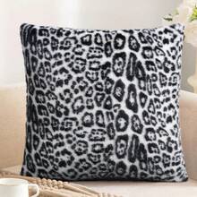 1/2 件复古豹纹毛绒抱枕套，不含枕芯，适用于卧室、客厅、沙发、节日装饰 - 彩色 - 查看 9